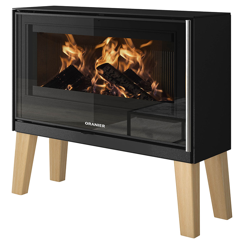 dizaina kamīni oranier ziva xl ar koka kājām