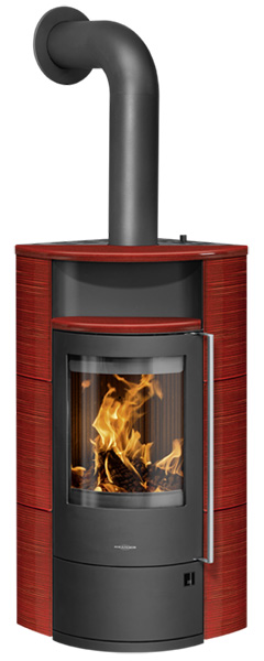 kamīnkrāsnis oranier polar neo eck ar sarkanu keramikas apdari