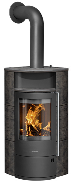 kamīnkrāsnis oranier polar neo eck ar tumši pelēku keramikas apdari