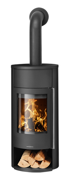 kamīnkrāsnis oranier polar neo w+ melna tērauda apdare