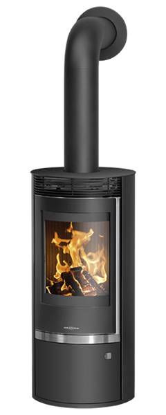 kamīnkrāsnis oranier rota top 2.0 melna tērauda virsma