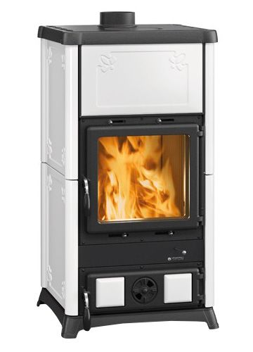 kamīnkrāsnis la nordica Fedora ar baltas krāsas keramikas apdari