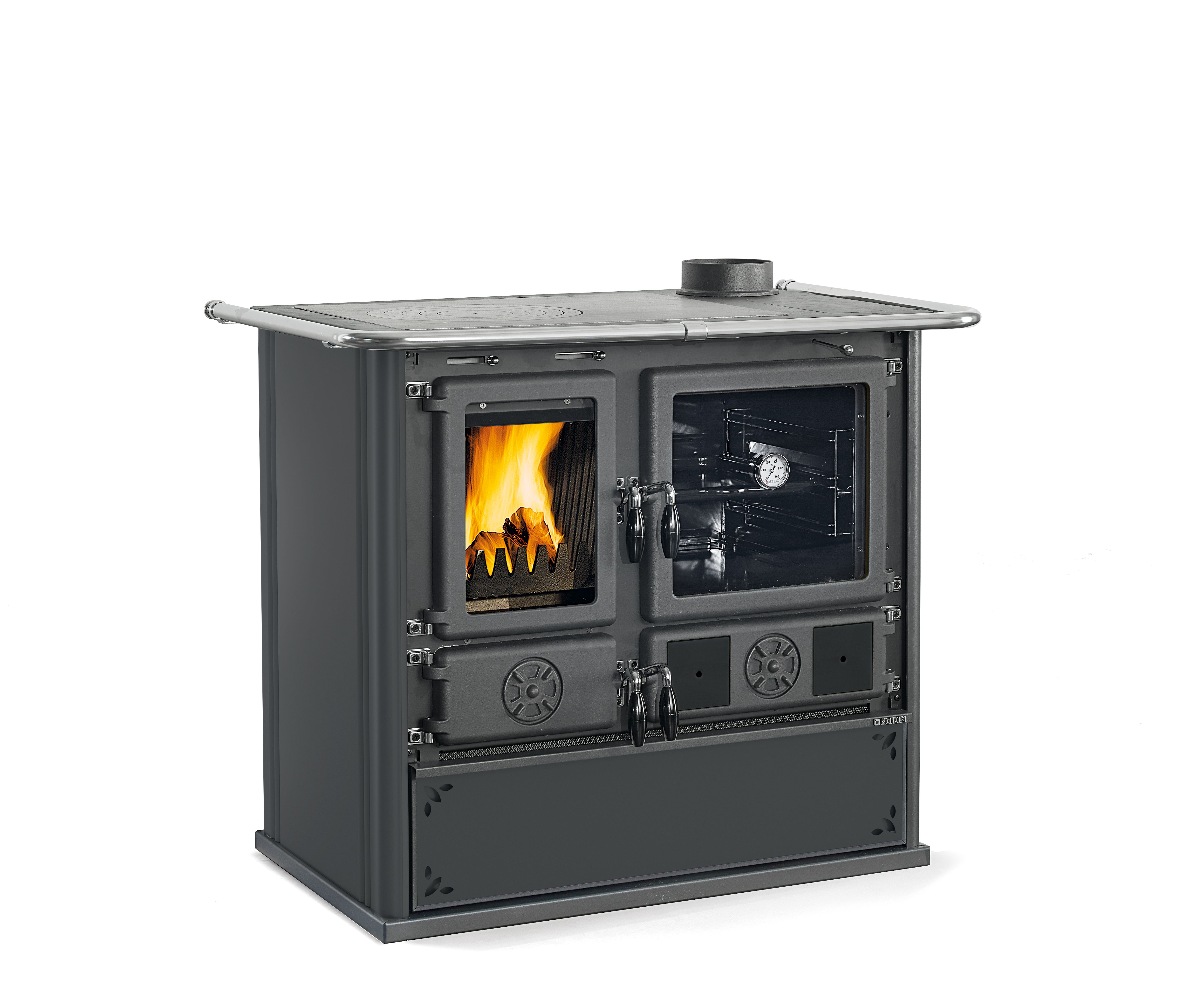 malkas plītis la nordica rosa steel melna