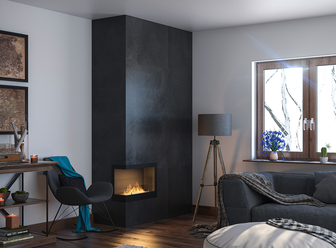 biokamīns simple fire corner 600 l 2