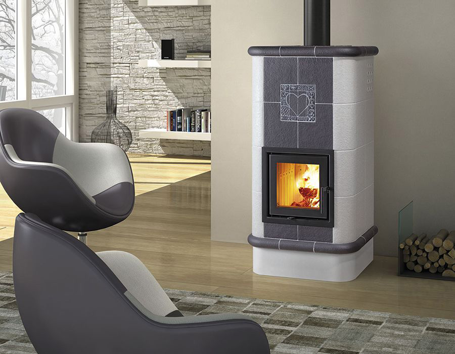 keramikas podiņu kamīnkrāsns la stubetta quadra 1