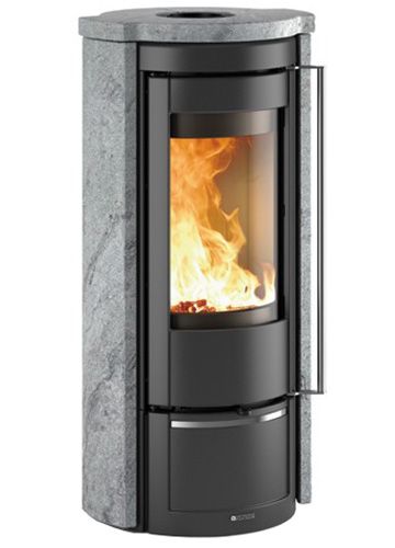 kamīnkrāsnis la nordica liu ar akmens apdari