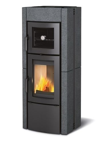 kamīnkrāsnis la nordica ester forno evo ar vulkāniskā akmens apdari